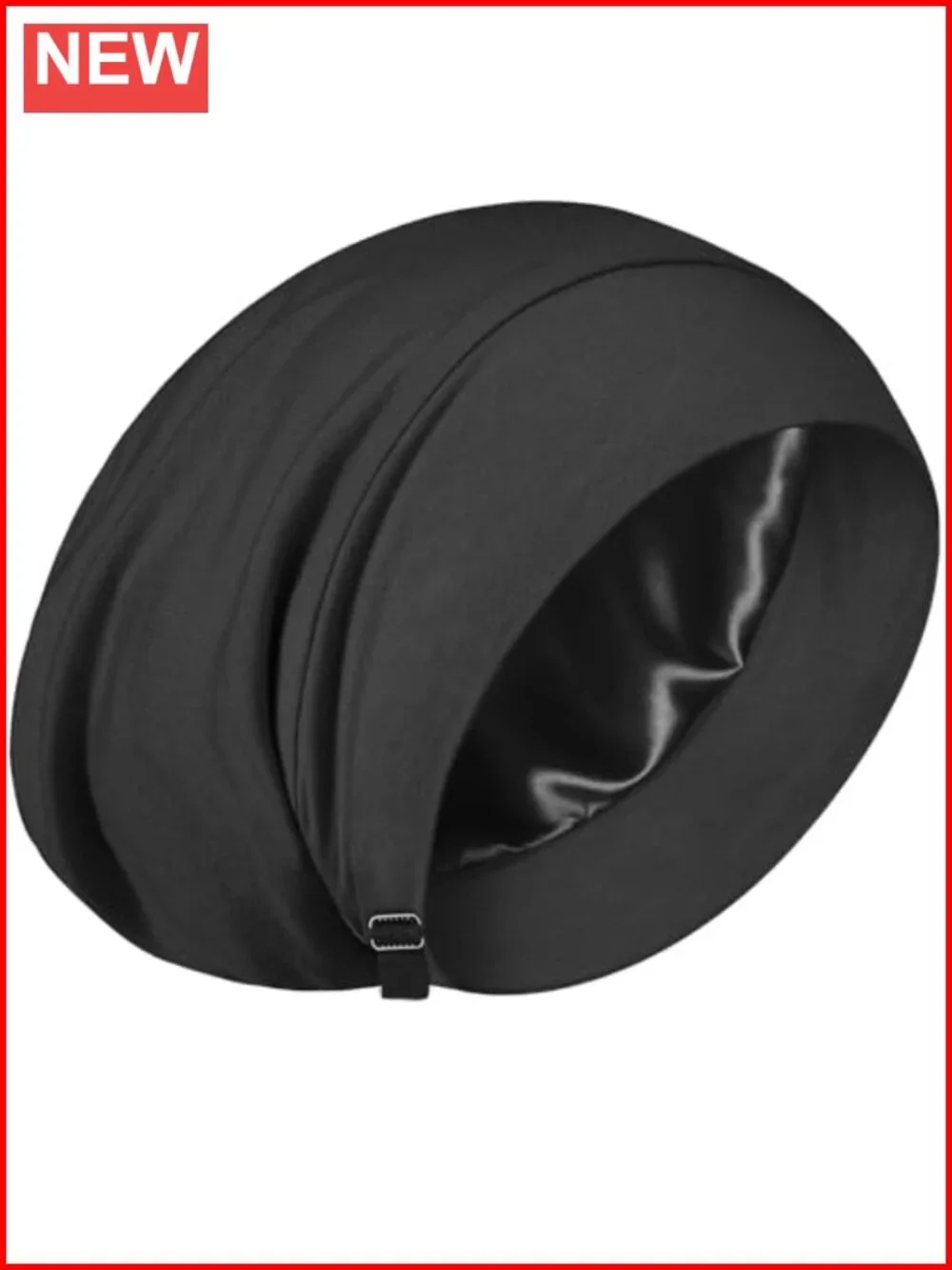 Mulberry Silk Bonnet with Adjustable Strap for Curly Hair Protection